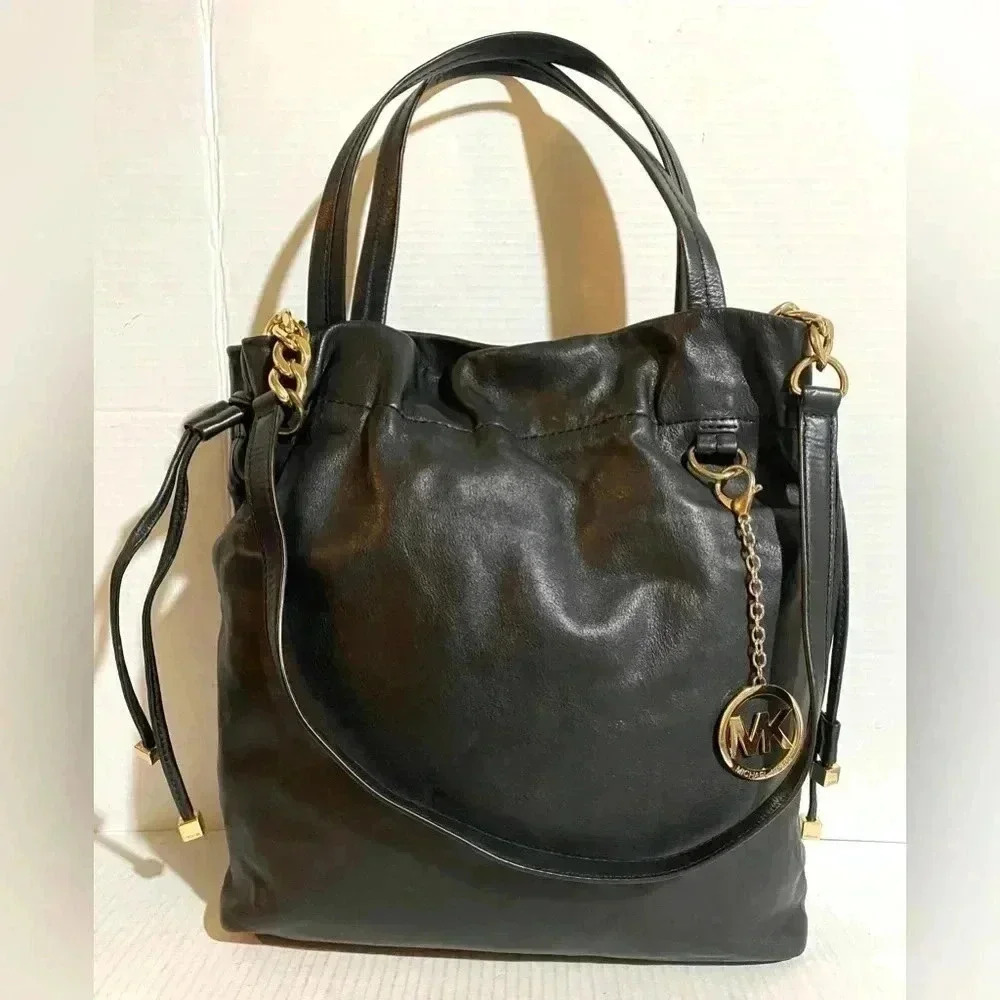 Michael kors Black leather shoulder handbag
